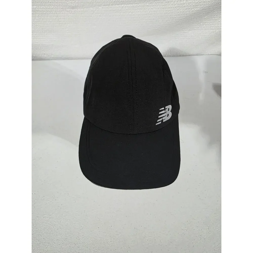 New Balance High Pony Performance Running Hat Cap Strapback Adjustable Black